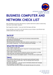 business computer and network check list