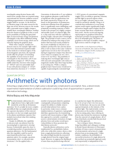 Quantum optics: Arithmetic with photons