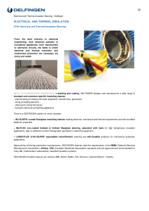 ELECTRICAL AND THERMAL INSULATION