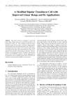 A Modified Bipolar Translinear Cell with Improved Linear Range and