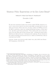 Monetary Policy Expectations at the Zero Lower Bound