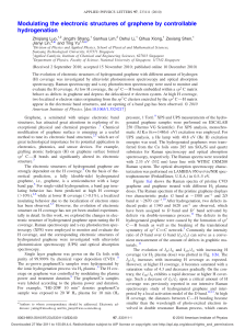 Modulating the electronic structures of graphene by controllable