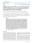 Reduced Expression of TFF1 and Increased Expression of TFF3 in