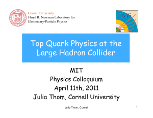 Top Quark Physics at the Large Hadron Collider