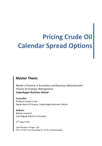 Pricing Crude Oil Calendar Spread Options