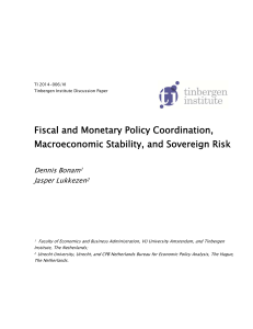 Policy coordination and macroeconomic stability under sovereign risk