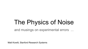 The Physics of Noise