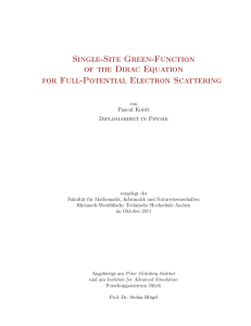 Single-Site Green-Function of the Dirac Equation for Full