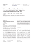 Differences in Susceptibility to Oxidative Stress in the