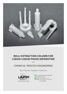 milli-extraction column for liquid-liquid phase separation