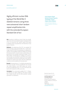 Highly efficient nuclear DNA typing of the World War II skeletal