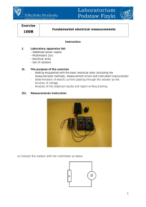 Exercise Fundamental electrical measurements