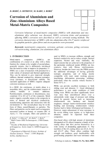 Corrosion of Aluminium and Zinc-Aluminium Alloys Based Metal