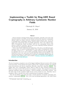 Implementing a Toolkit for Ring