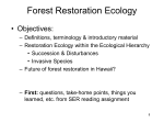 Forest Restoration Ecology - College of Tropical Agriculture and