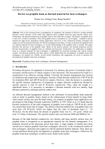 Review on graphite foam as thermal material for heat exchangers