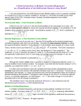 Multiple Correlation/ Regression as a Simplification of the GLM