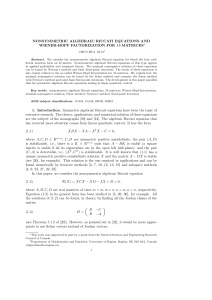 Nonsymmetric algebraic Riccati equations and Wiener