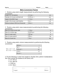 Metric Conversions Practice