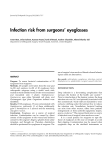 Infection risk from surgeons` eyeglasses