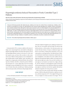 Hypertriglyceridemia-Induced Pancreatitis in Poorly Controlled Type