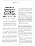 Minimizing Constitutional Risk in State Energy Policy: A Survey of