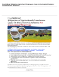 Free Webinar: Mitigating Agricultural Greenhouse Gases in the
