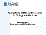 Applications of Modern Proteomics in Biology and