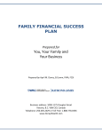 FAMILY FINANCIAL SUCCESS PLAN You, Your