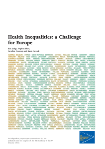 Health Inequalities: a Challenge for Europe