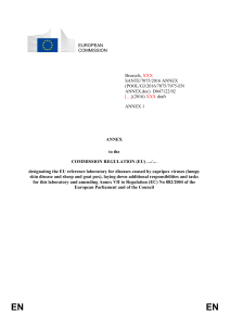 Annex to COMMISSION REGULATION (EU) …/… of XXX