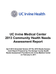 UC Irvine Medical Center 2013 Community Health Needs