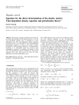 Time-dependent density equation and perturbation th