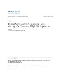 Treating Compassion Fatigue among Those Working With