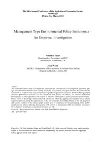 Management Type Environmental Policy Instruments