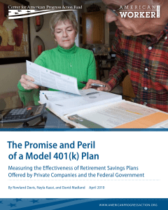 The Promise and Peril of a Model 401(k) Plan