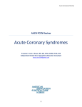 Acute Coronary Syndromes - American Association of Critical