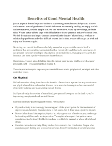 Benefits of Good Mental Health