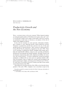 Productivity Growth and the New Economy