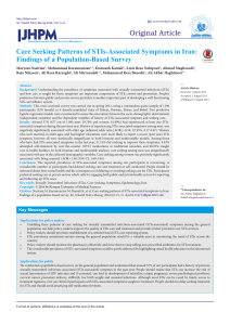 Care Seeking Patterns of STIs-Associated Symptoms in Iran