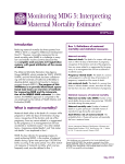 Monitoring MDG 5: Interpreting Maternal Mortality Estimates*