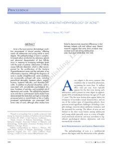 incidence, prevalence, and pathophysiology of acne
