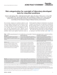 Risk categorization for oversight of laboratory