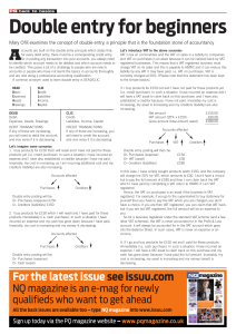 Double entry for beginners