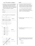 Unit 5 TEST REVIEW ALGEBRA 1a