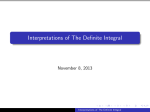 Interpretations of The Definite Integral