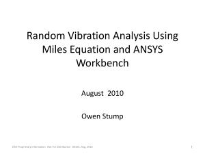 Random Vibration Analysis Using Miles Equation and Workbench