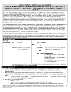 Clinical Nutrition Guideline for Overweight