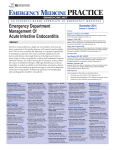 Emergency Department Management Of Acute Infective Endocarditis