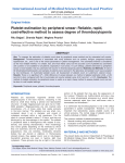 Platelet estimation by peripheral smear